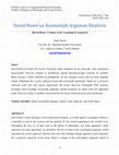 Research paper thumbnail of David Hume'un Kozmolojik Argüman Eleştirisi