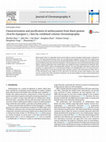 Research paper thumbnail of Characterization and purification of anthocyanins from black peanut (Arachis hypogaea L.) skin by combined column chromatography