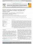 Research paper thumbnail of Pseudo first order kinetics and proposed transformation products pathway for the degradation of diclofenac using graphite–PVC composite as anode