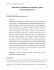 Research paper thumbnail of Applications of Simultaneous-Interpreting Corpora in Terminology Research