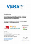 Research paper thumbnail of Identifikation von Nutzungsvorbehalten gegenüber RFID-Anwendungen und Strategien zur Erhöhung RFID-bezogener Technikakzeptanz (Literaturbericht)