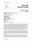 Research paper thumbnail of Research Design