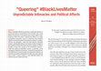 Research paper thumbnail of "Queering" #BlackLivesMatter: Unpredictable Intimacies and Political Affects