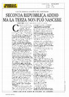 Research paper thumbnail of Seconda Repubblica addio ma la Terza non può nascere, in «Giornale di Brescia», 7 marzo 2018, p. 12.