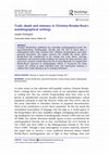 Research paper thumbnail of Truth, Death and Memory in Christine Brooke-Rose’s Autobiographical Writings