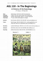 Research paper thumbnail of In The Beginnings: A History of Archaeology