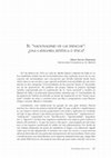 Research paper thumbnail of EL " NACIONALISMO DE LAS ESENCIAS " : ¿UNA CATEGORÍA ESTÉTICA O ÉTICA?