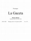 Research paper thumbnail of Ley de Soberania y Seguridad Alimentaria y Nutricional No 693. 2009. Nicaragua