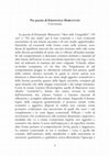 Research paper thumbnail of TRE POESIE DI EMANUELE MARCUCCIO. Una lettura