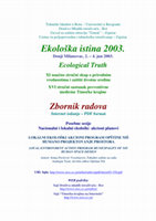 Research paper thumbnail of Ekoloska Istina 2003.