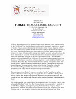 Research paper thumbnail of turkey: film, culture and society