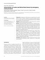 Research paper thumbnail of Interpretation of canine and feline blood smears by emergency room personnel