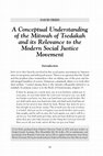 Research paper thumbnail of A Conceptual Understanding of the Mitsvah of Tsedakah and its Relevance to the Modern Social Justice Movement