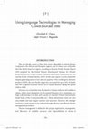 Research paper thumbnail of Using Language Technologies in Managing Crowd-Sourced Data