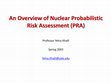 Research paper thumbnail of An Overview of Nuclear Probabilistic Risk Assessment (PRA