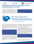 Research paper thumbnail of POLICY BRIEF PEACEKEEPING AFTER HAITI: LATIN AMERICA TO CON- FRONT NEW GLOBAL CHALLENGES