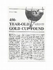 Research paper thumbnail of 450 Year Old Muisca Gold Offering Cup Found