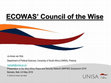 Research paper thumbnail of ECOWAS' Council of the Wise