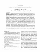 Research paper thumbnail of Linear and angular filipino cephalometric norms according to age and sex.