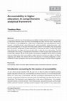 Research paper thumbnail of Accountability in Higher Education: A Comprehensive Analytical Framework