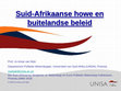 Research paper thumbnail of Suid-Afrikaanse howe en buitelandse beleid/South African courts and foreign policy