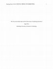 Research paper thumbnail of How has social media improved the effectiveness of marketing electronics