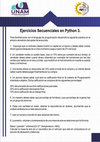 Research paper thumbnail of PYTHON UNAM 2018 ejercicios