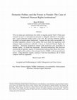 Research paper thumbnail of Domestic Politics and the Power to Punish: The Case of National Human Rights Institutions