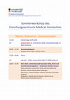 Research paper thumbnail of Medicine, history & philosophy, Sommerworkshop Medical Humanities, University of Innsbruck