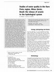 Research paper thumbnail of Studies of water quality in the Ouro Preto region, Minas Gerais, Brazil: the release of arsenic to the hydrological system