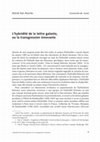 Research paper thumbnail of Astrid Van Assche. L’hybridité de la lettre galante, ou la transgression innovante (2016) Quêtes littéraires. p.9-17. Print.