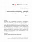 Research paper thumbnail of Global health enabling systems Accounting and critique in the era of 'America First'