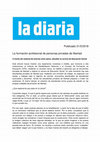 Research paper thumbnail of Publicado 31/5/2018 La formación profesional de personas privadas de libertad