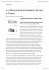 Research paper thumbnail of "La fabrique des discriminations" (recension)