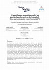 Research paper thumbnail of REVISTA SIGNOS. ESTUDIOS DE LINGÜÍSTICA ISSN 0718-0934 El significado procedimental y las partículas discursivas del español: Una aproximación experimental(*) Procedural meaning and Spanish discourse particles: An experimental approach