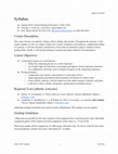 Research paper thumbnail of Syllabus for ENGL 201U: Critical Writing and Research I