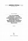 Research paper thumbnail of "Gli occhi sempre a Papiniano" La Corte costituzionale giudica non sproporzionata la riduzione degli onorari di Procuratori e Avvocati dello Stato