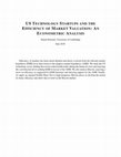 Research paper thumbnail of US TECHNOLOGY STARTUPS AND THE EFFICIENCY OF MARKET VALUATION: AN ECONOMETRIC ANALYSIS