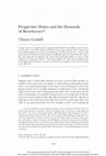 Research paper thumbnail of Prospective Duties and the Demands of Beneficence (Ethics)