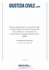 Research paper thumbnail of Tutela Individuale e Collettiva del Consumatore in casi di violazione della Privacy: una mancata occasione di coordinamento con il GDPR