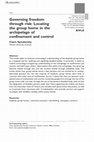 Research paper thumbnail of Governing freedom through risk: Locating the group home in the archipelago of confinement and control