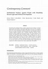 Research paper thumbnail of Institutional Violence against People with Disability: Recent Legal and Political Developments