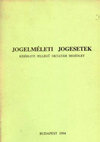 Research paper thumbnail of Jogelméleti jogesetek. Kísérleti jellegű oktatási segédlet. 1994.