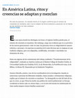 Research paper thumbnail of En América Latina, ritos y creencias se adaptan y mezclan - LA NACION