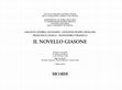 Research paper thumbnail of Nicola Usula, “‘Giasone’ a quattro mani: Cavalli messo a nuovo da Stradella,” in "Novello Giasone" (G. A. Cicognini, F. Cavalli, G. F. Apolloni, A. Stradella, Rome: 1671), facsimile ed. by N. Usula, vol. III of the series "Drammaturgia Musicale Veneta" (Milan: Ricordi, 2013), XLV-XCIII.