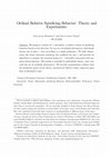 Research paper thumbnail of Ordinal relative satisficing behavior: Theory and Experiments