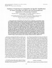 Research paper thumbnail of Analysis of Actinomycete Communities by Specific Amplification of Genes Encoding 16S rRNA and Gel-Electrophoretic Separation in Denaturing Gradients