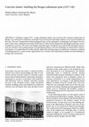 Research paper thumbnail of Concrete matter: building the Bruges submarine pens (1917-18)