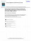 Research paper thumbnail of Testing Target Congruence Theory on Emotional Abuse Victimization Experienced by Heterosexual and LGBQ College Students