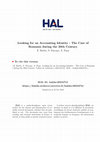 Research paper thumbnail of Looking for an Accounting Identity: The Case of Romania during the 20th Century